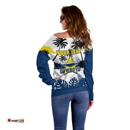 NRL Cowboys Off Shoulder Sweater Summer Vibe Style