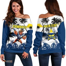 NRL Cowboys Off Shoulder Sweater Summer Vibe Style