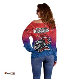 Knights Permier Off Shoulder Sweater NRL Mascot with Aboriginal