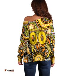 Personalised Tiger NAIDOC Week 2024 Off Shoulder Sweater Aussie Aboriginal Art