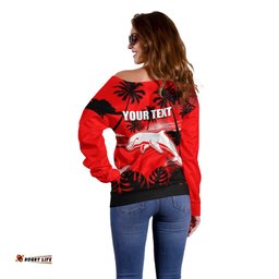 NRL Dolphins Off Shoulder Sweater Summer Vibe Style