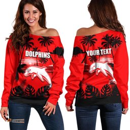 NRL Dolphins Off Shoulder Sweater Summer Vibe Style