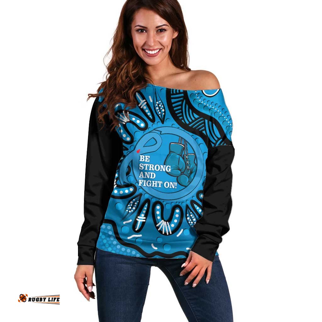 Australia Diabetes Awareness Month Off Shoulder Sweater Be Strong And Fight On Aboriginal Art
