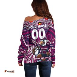 Custom Australia NAIDOC Week 2024 Off Shoulder Sweater Sea Eagles Mascot Keep The Fire Burning