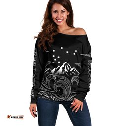 New Zealand Off Shoulder Sweater Maori Te Iwa o Matariki