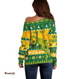 Personalised Australia Soccer Christmas Off Shoulder Sweater All I Want For Xmas Is Matildas