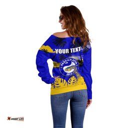 NRL Eels Off Shoulder Sweater Summer Vibe Style