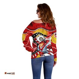 Dragons Mascot NRL Off Shoulder Sweater NAIDOC