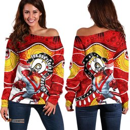 Dragons Mascot NRL Off Shoulder Sweater NAIDOC