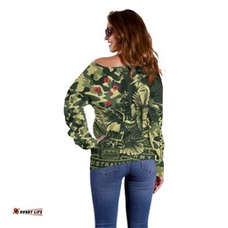 NRL ANZAC Sea Eagles Off Shoulder Sweater Camouflage