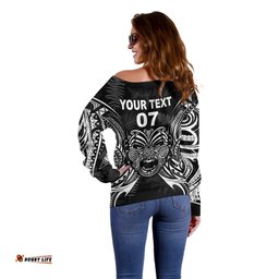 New Zealand Rugby Off Shoulder Sweater World Cup Aotearoa Create History