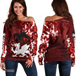 NRL ANZAC St Dragons Off Shoulder Sweater Camouflage