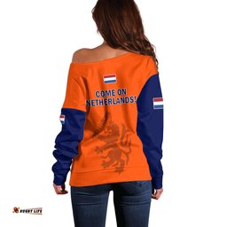 Netherlands Cricket Off Shoulder Sweater Dynamic Version 2023