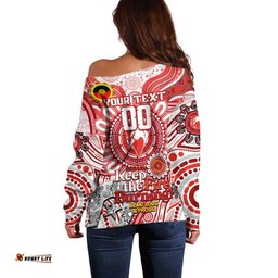 Custom Sydney Swans NAIDOC Week 2024 Off Shoulder Sweater Mascot Football