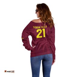 Custom West Indies Cricket Off Shoulder Sweater Go Windies Sporty Version