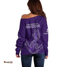 Fremantle Dockers Football Off Shoulder Sweater Go Freo Sporty Version 01