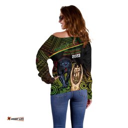 Panthers Rugby Off Shoulder Sweater Go Premiers Back To Back Polynesian Indigenous Art