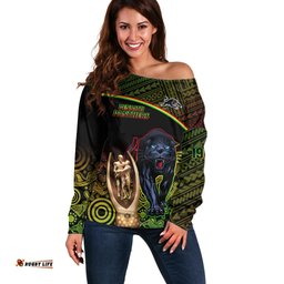 Panthers Rugby Off Shoulder Sweater Go Premiers Back To Back Polynesian Indigenous Art