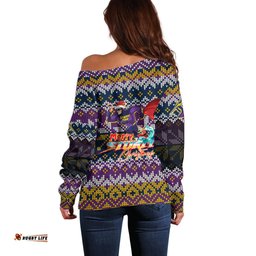 Melbourne Storm Christmas Off Shoulder Sweater MerryStorm Man