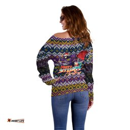 Melbourne Storm Christmas Off Shoulder Sweater MerryStorm Man