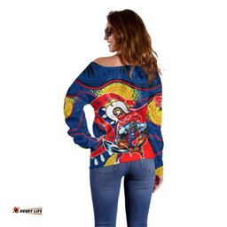 Knights Mascot NRL Off Shoulder Sweater NAIDOC