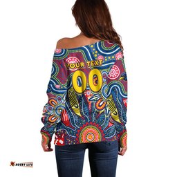 Personalised Lions NAIDOC Week 2024 Off Shoulder Sweater Aussie Aboriginal Art