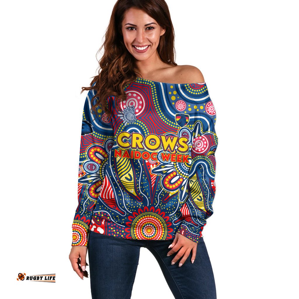 Personalised Lions NAIDOC Week 2024 Off Shoulder Sweater Aussie Aboriginal Art