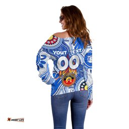 Personalised NAIDOC Week 2024 Melbourne Demons Off Shoulder Sweater Australian Aboriginal Hand Painting