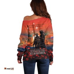 New Zealand ANZAC The Stars of Matariki Off Shoulder Sweater For Your Tomorrow They Gave Their Today