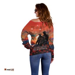 New Zealand ANZAC The Stars of Matariki Off Shoulder Sweater For Your Tomorrow They Gave Their Today