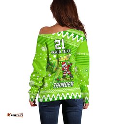 Custom Thunder BBL Off Shoulder Sweater Christmas Vibe 2023