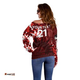 Custom Text And Number NRL ANZAC St Dragons Off Shoulder Sweater Camouflage