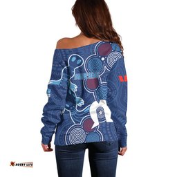NAIDOC Week Off Shoulder Sweater NSW Blues Platypus