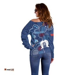 NAIDOC Week Off Shoulder Sweater NSW Blues Platypus