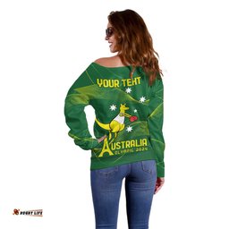 Personalised Australia Go Paris 2024 Off Shoulder Sweater National Color Ver1