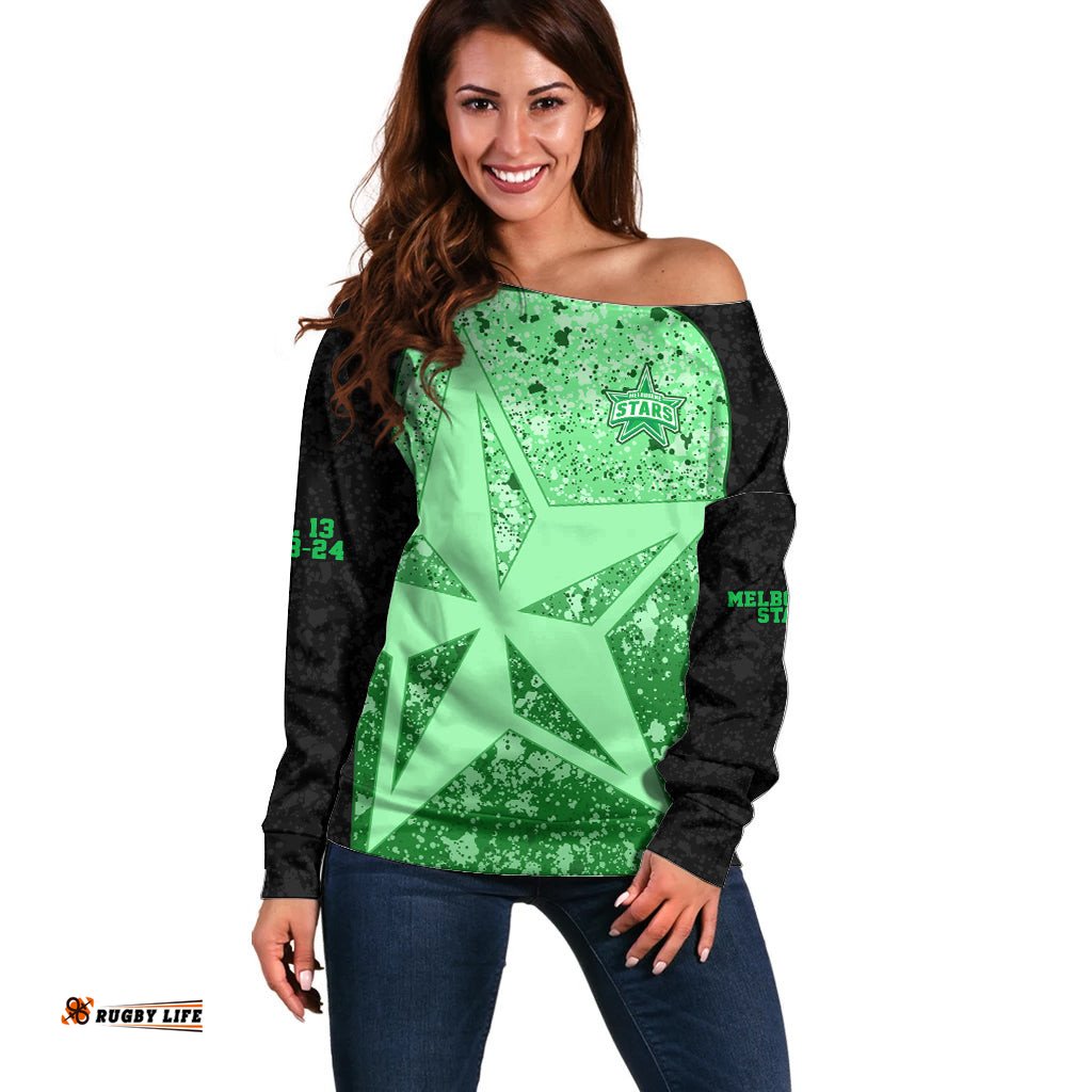 Melbourne Stars Custom Off Shoulder Sweater BBL Cricket Team 2024