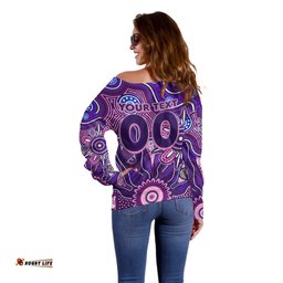 Personalised Freo NAIDOC Week 2024 Off Shoulder Sweater Aussie Aboriginal Art