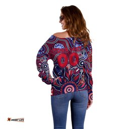 Personalised Demons NAIDOC Week 2024 Off Shoulder Sweater Aussie Aboriginal Art
