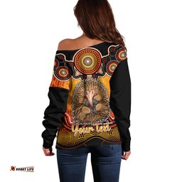 Personalised Australia Virgo Echidna Zodiac Off Shoulder Sweater Auz Astrology Aboriginal Red