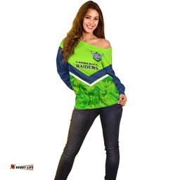 Personalised Raiders Rugby Off Shoulder Sweater Canberra 1981 Sporty Style