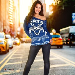 Cats Women's Off Shoulder Sweater Aboriginal