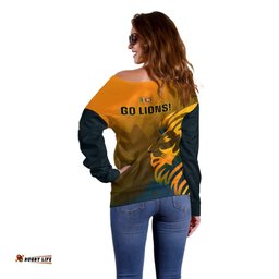 Sri Lanka Cricket Off Shoulder Sweater Go Lions Dynamic Version 2023