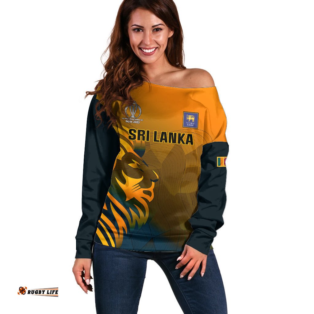 Sri Lanka Cricket Off Shoulder Sweater Go Lions Dynamic Version 2023
