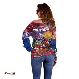 Personalised Australia Rugby Roosters ANZAC Off Shoulder Sweater Sydney Scratch Style