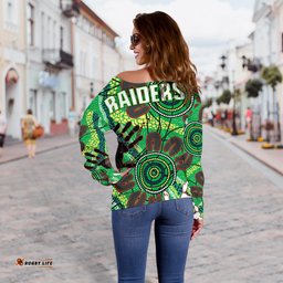 Canberra Women's Off Shoulder Sweater Raiders Indigenous 2