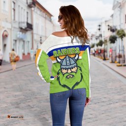 Canberra Women Off Shoulder Sweater Raiders Viking