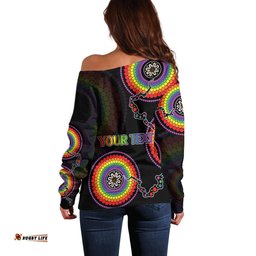 Personalised Australia LGBT Off Shoulder Sweater Be You Do You Celebrate You Aboriginal Style