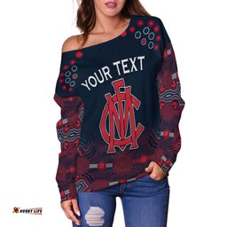 Custom Personalised Demons Indigenous Off Shoulder Sweater Premiers Champion