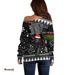 Panthers Rugby Off Shoulder Sweater Go The Mighty Panthers Christmas Vibe Unique