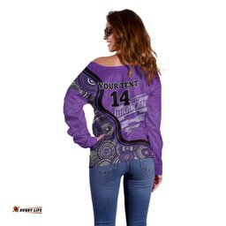 Custom Hobart Hurricanes Off Shoulder Sweater Indigenous Art Grunge Style